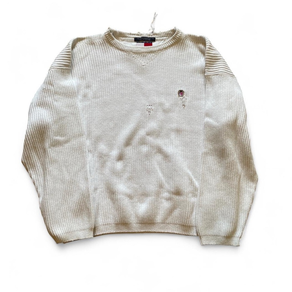 Tommy Hilfiger Men's Beige Crewneck Sweater